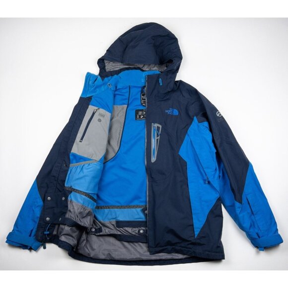 The North Face RECCO Ski Jacket Men Medium Realization Summit Series Blue HyVent